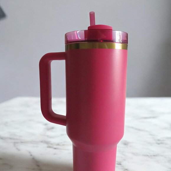 STARBUCKS - STANLEY Tumbler 40 oz Tumbler - Berry Pink Glitter - NWT - Picture 6 of 12